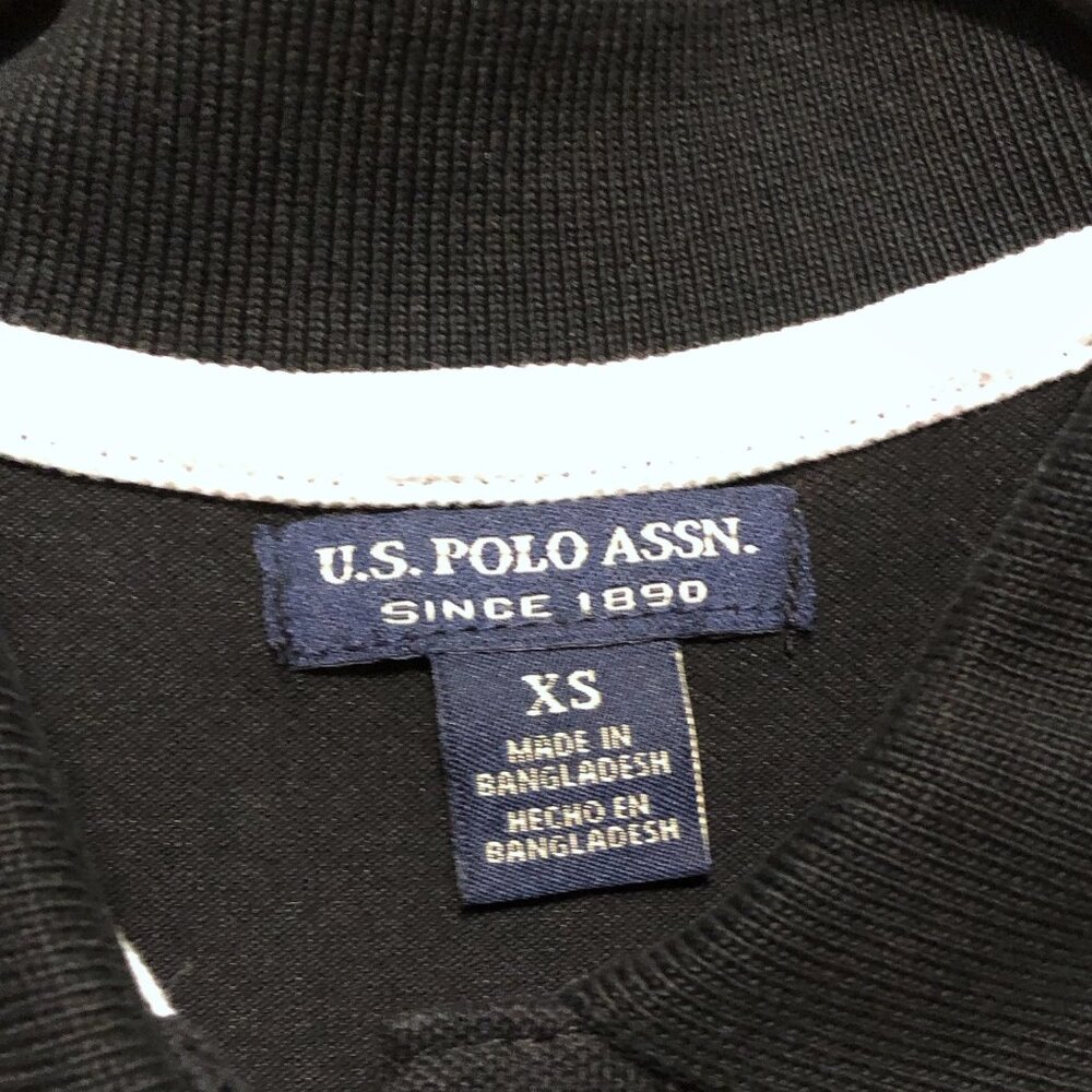 U.S. Polo Assn Solid Black Collared Button Down S… - image 4
